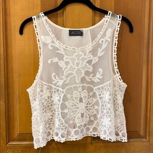White mesh tank